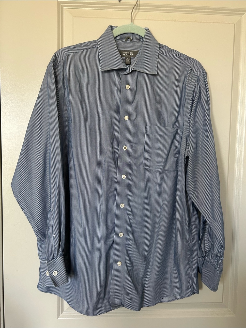 Kenneth Cole Reaction Light Blue Long-Sleeve Button-Up Shirt